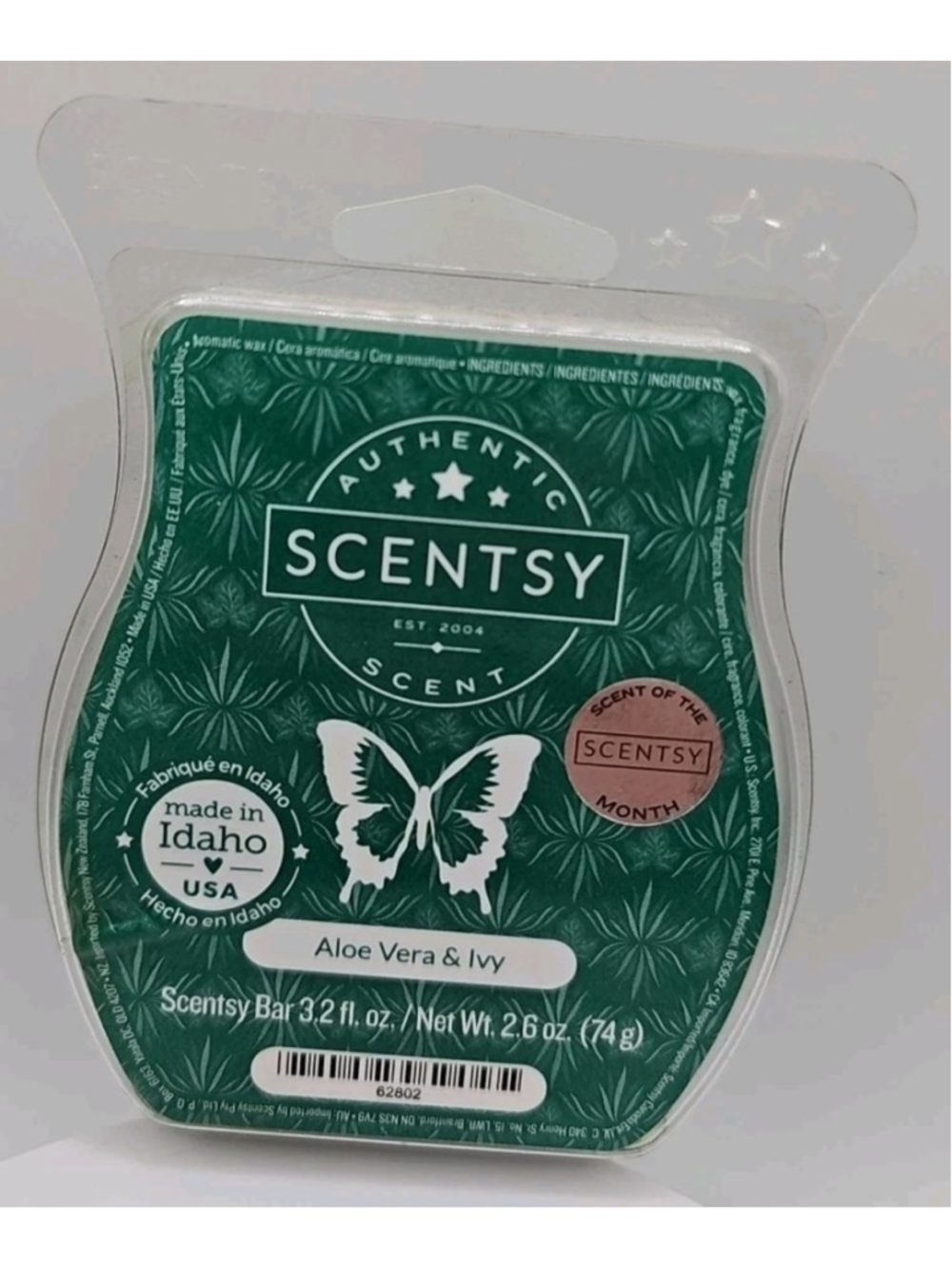 Scentsy Aloe Vera & Ivy Bar 3.2 fl oz